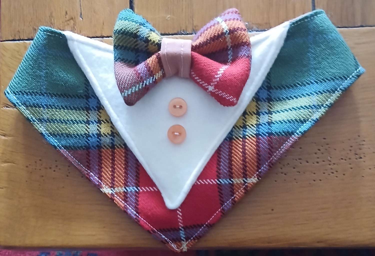 Dog Bandana with BowTie - Medium Dog Bandana with BowTie - Medium