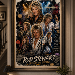 Rod Stewart Through the Decades Print | Rock Legend Wall Art | Music Icon Poster | Vintage Style Rock Print | A4 Digital Download 1 Rod Stewart Through the Decades Print | Rock Legend Wall Art | Music Icon Poster | Vintage Style Rock Print | A4 Digital Download 1