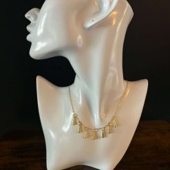 Handmade Gold-Look Charm Necklace