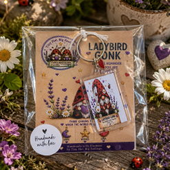 Handmade Ladybird Gonk Keyring