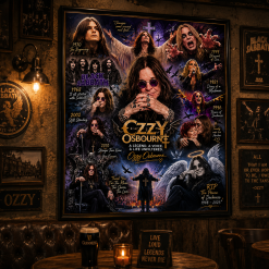 Ozzy Osbourne Inspired Tribute Print | Prince of Darkness Wall Art | Rock Legend Memorial Poster | Pub & Music Room Decor 1 Ozzy Osbourne Inspired Tribute Print | Prince of Darkness Wall Art | Rock Legend Memorial Poster | Pub & Music Room Decor 1