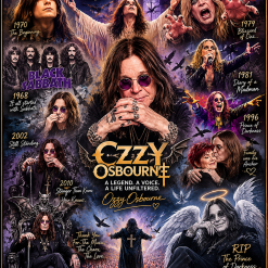 Ozzy Osbourne Inspired Tribute Print | Prince of Darkness Wall Art | Rock Legend Memorial Poster | Pub & Music Room Decor
