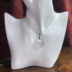 Handmade Gold & Silver Leaf Resin Pendant Necklace