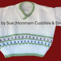 Hand-knitted baby boy's sweater - aged approx 12 months