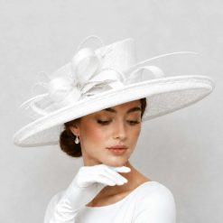An Elegance Collection occasion hat in white