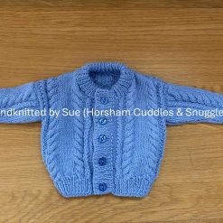 Hand-knitted baby cardigan - aged approx 0-3 months 1