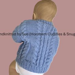 Hand-knitted baby cardigan - aged approx 0-3 months 2