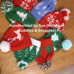 Hand-knitted baby's bobble hat