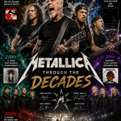 Metallica Through the Decades | Heavy Metal Wall Art | Rock Band Poster | Music Room Decor | Gift for Metal Fans | Digital Download