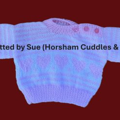 Hand-knitted baby sweater - aged approx 6-9 months