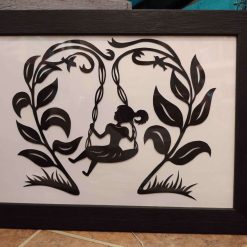 Girl on Swing Papercutting