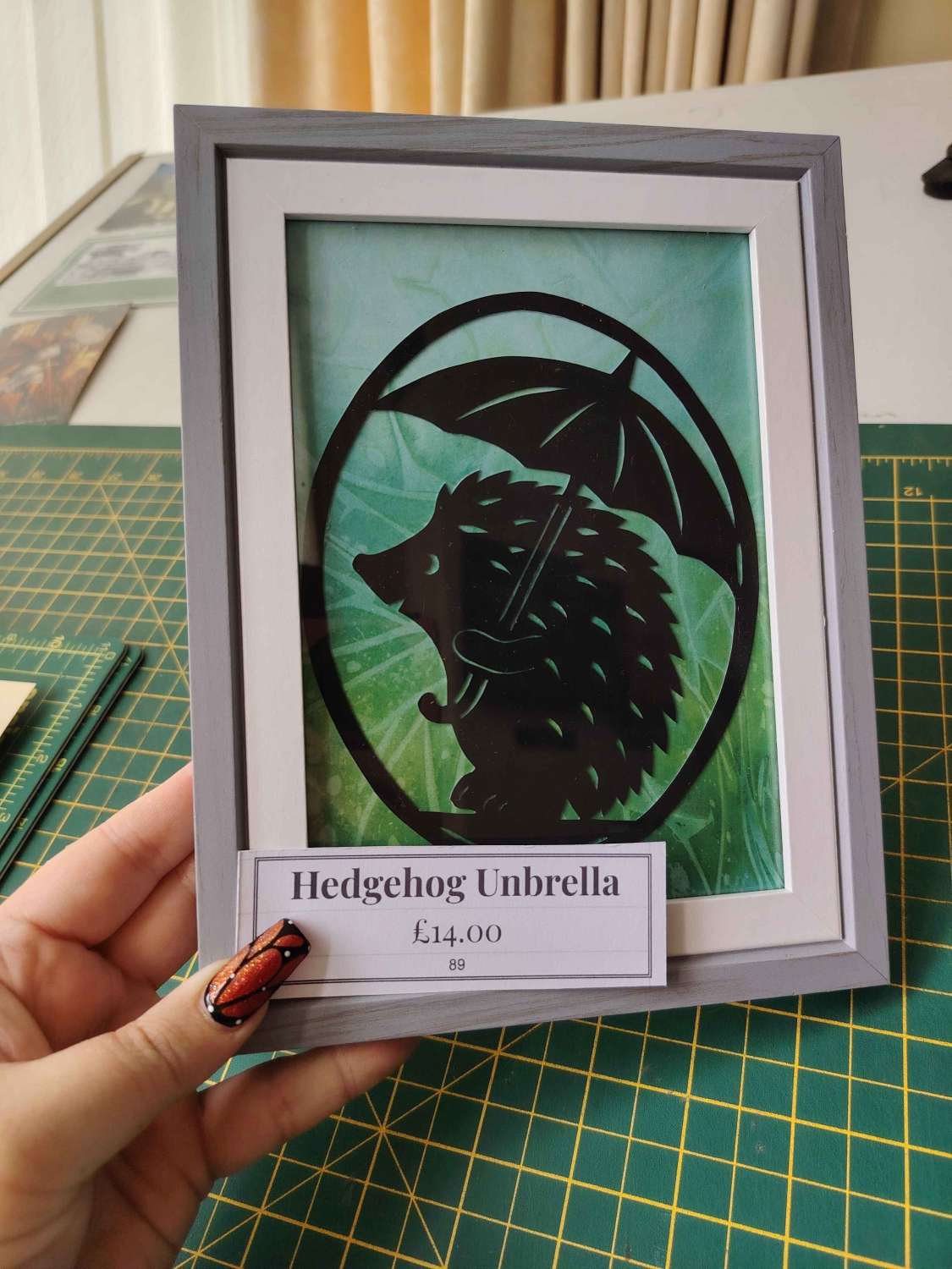 Hedgehog Umbrella Papercutting Hedgehog Umbrella Papercutting