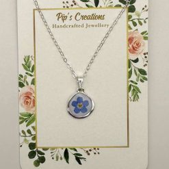 Dainty Forget me Not Flower Necklace 2