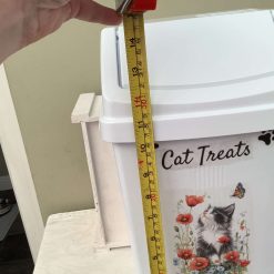 DECOUPAGED TREAT BIN WITH A BEAUTIFUL CAT DESIGN 3 DECOUPAGED TREAT BIN WITH A BEAUTIFUL CAT DESIGN 3