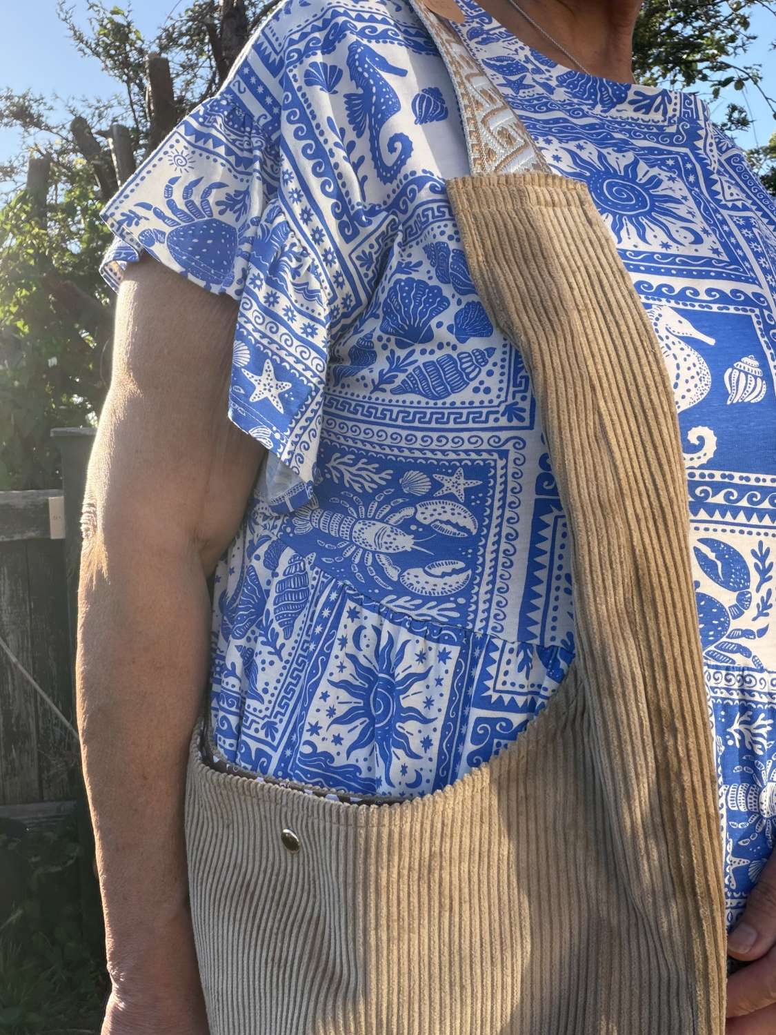 Handmade Tan corduroy shoulder bag Handmade Tan corduroy shoulder bag