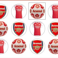 ⚽ ARSENAL EDIBLE CUPCAKE TOPPERS 🧁