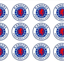 ⚽ RANGERS EDIBLE CUPCAKE TOPPERS 🧁