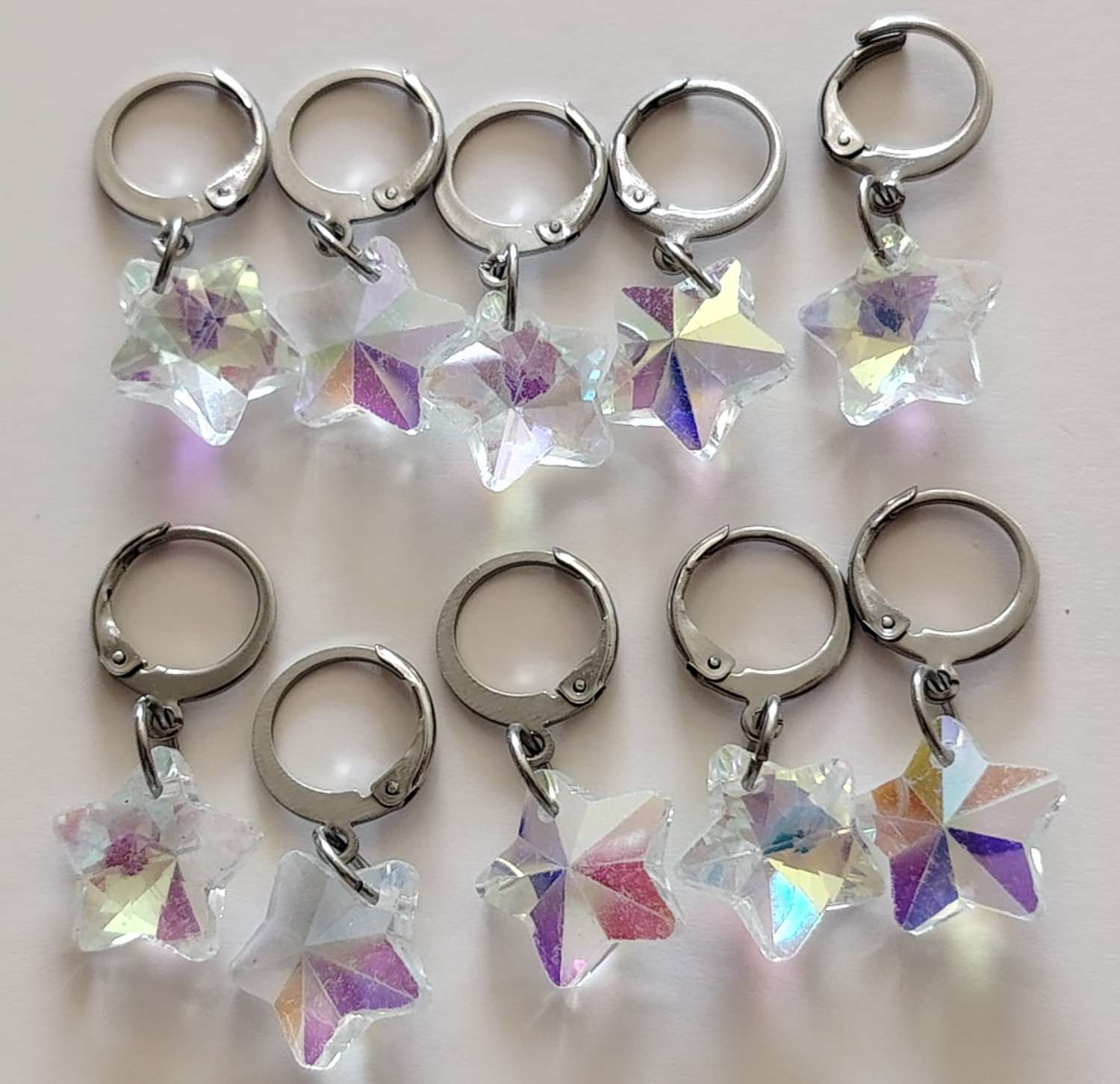 10 star stitch markers 10 star stitch markers