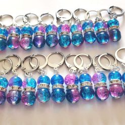 Set of 20 pink/blue stitch markers