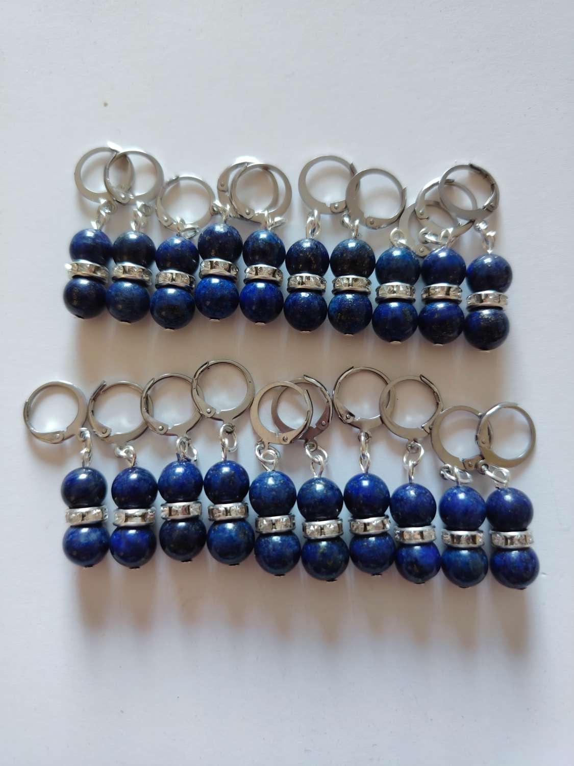 Set of 20 blue agate stitch markers Set of 20 blue agate stitch markers