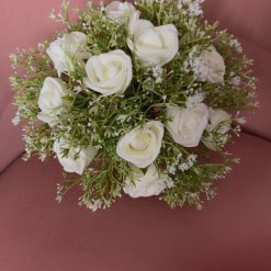 Rose and Gypsophila bridal posy ( artificial)