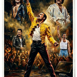 Freddie Mercury Tribute Print | Queen Inspired Wall Art | Music Legend Poster | Dramatic Rock Icon Decor | Printable Download