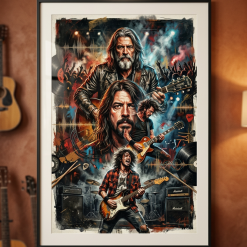 Dave Grohl Through the Decades Rock Inspired Printable Wall Art 1 Dave Grohl Through the Decades Rock Inspired Printable Wall Art 1