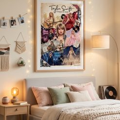 Pop Music Through The Years Print, Blonde Singer Inspired Wall Art, Song Title Collage, Swiftie Style Printable Poster, A4 Digital Download 1