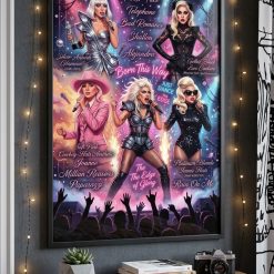 Born This Way Music Icon Digital Wall Art From Poker Face to Shallow Inspired Print 1