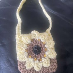 Child’s crochet decorated handbag