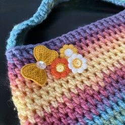 Child’s crochet decorated handbag 1