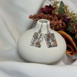 Multi Gemstone Sterling Silver Drop Earrings