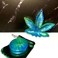 Mini Grinder and Ashtray set (blue&green)