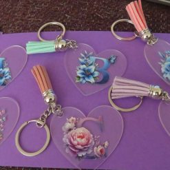 Heart Shaped Initial Keyrings