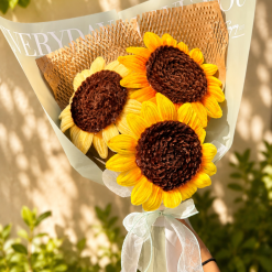 Everlasting sunflower bouquet