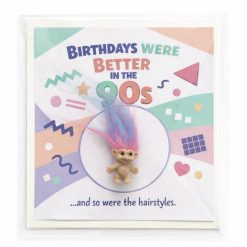 90s Troll Doll Birthday Card – Retro Nostalgia Greeting Card