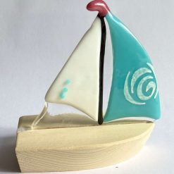 Sailing Boats - SM - White, Aqua & Rose Pink
