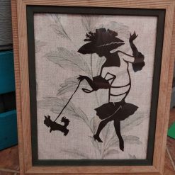 Lady & Dog Papercutting