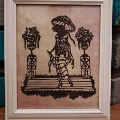 Lady on Step Papercutting