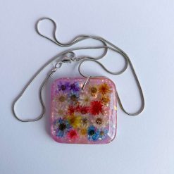 Pendant - Real Flower multi - Square 3 Pendant - Real Flower multi - Square 4