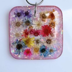 Pendant - Real Flower multi - Square 2 Pendant - Real Flower multi - Square 3