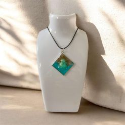 Handmade Beach Turtle Resin Necklace 🐢