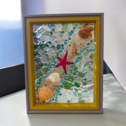 🌊 Handmade Resin Beach-Themed Framed Artwork 🌊