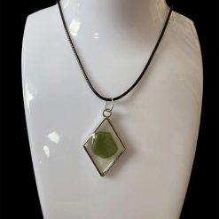 ✨ Handmade Green Sea Glass Pendant Necklace ✨