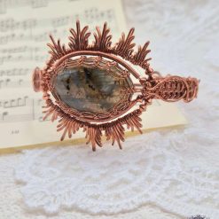 Labradorite Bare Copper Wirework Bracelet 2 Labradorite Bare Copper Wirework Bracelet 2