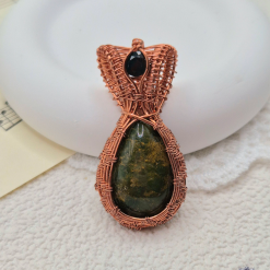 Pendant Only - Bloodstone Bare Copper Pendant