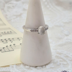 Size N 1/2 - Rare - Branca White Onyx And White Topaz Sterling Silver Ring 1 Size N 1/2 - Rare - Branca White Onyx And White Topaz Sterling Silver Ring 1