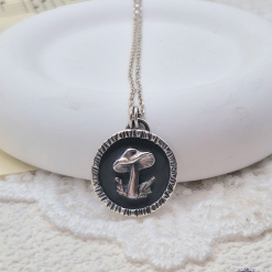 Pendant Only - Mushroom Sterling Silver Pendant