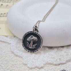 Pendant Only - Mushroom Sterling Silver Pendant 5
