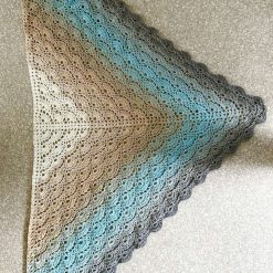 Shawl/Wrap - Crochet - 'White/Grey Fan' - Cotton 1 Shawl/Wrap - Crochet - 'White/Grey Fan' - Cotton 1